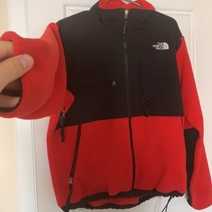 Fleece The North Face jacket in red